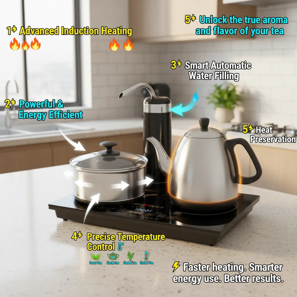 Premium Smart Electric Tea Maker with Induction Heating | KAMJOVE