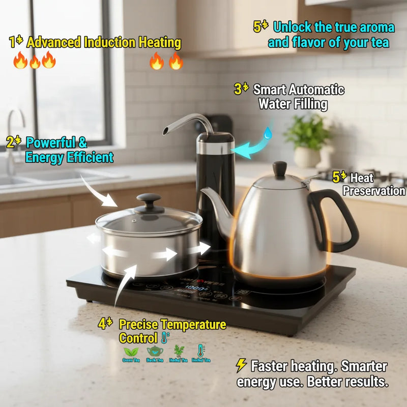 Premium Smart Electric Tea Maker with Induction Heating | KAMJOVE