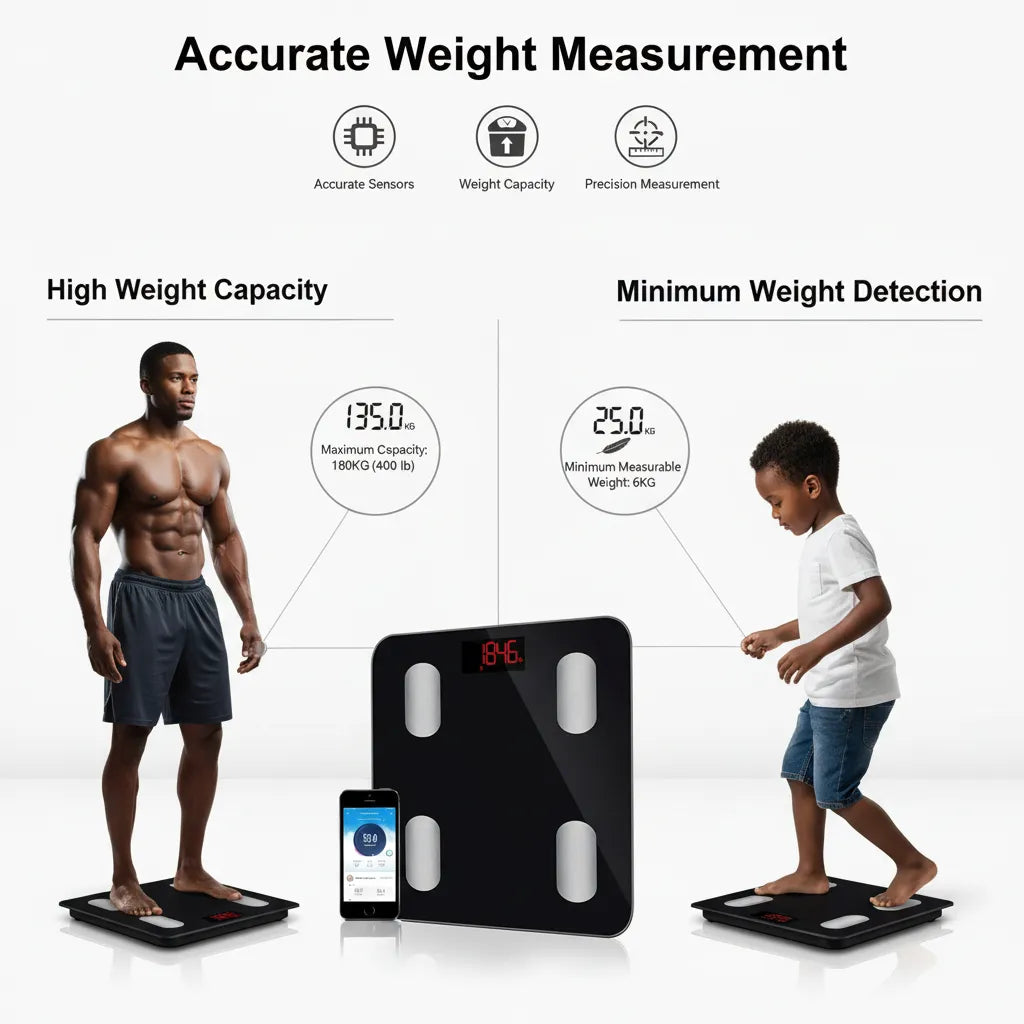 Muscley Smart Body Fat Scale – Smart Digital Health Scale | Accurate Body Analysis | Capacity Up to 180KG