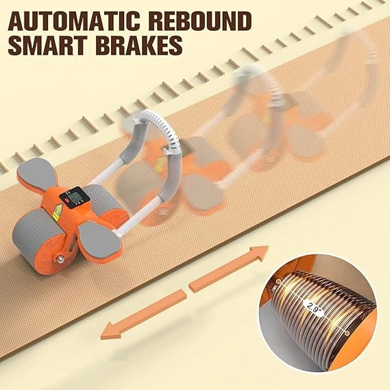 Smart Ab Roller with LCD Tracker – Core Trainer for Abs, Arms & Shoulders