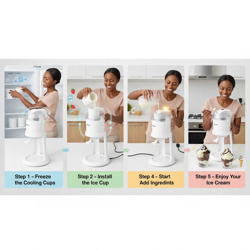Sokany Ice Cream Machine – 1L Homemade Ice Cream Maker with Efficient Cooling & Quick Preparation🍦
