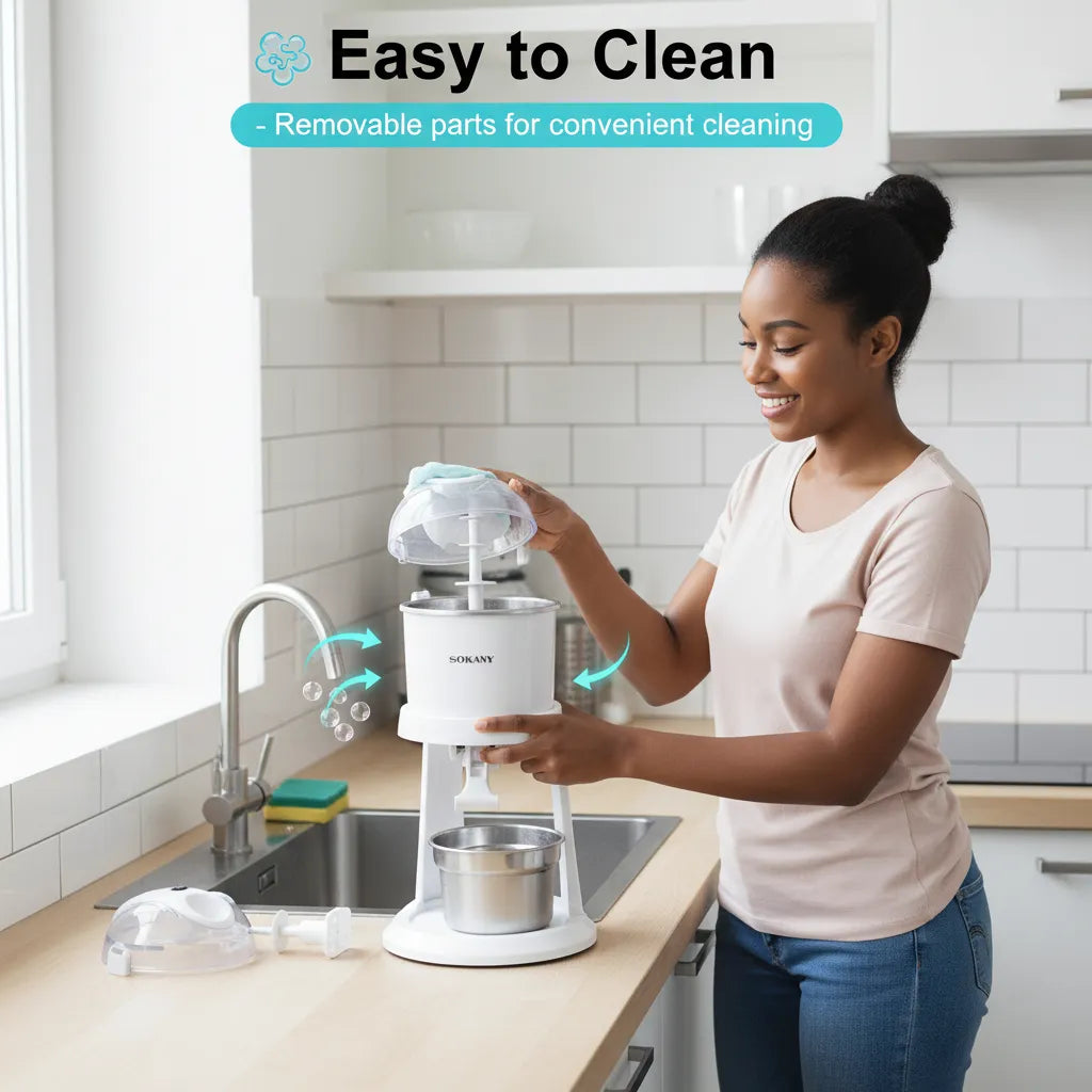 Sokany Ice Cream Machine – 1L Homemade Ice Cream Maker with Efficient Cooling & Quick Preparation🍦