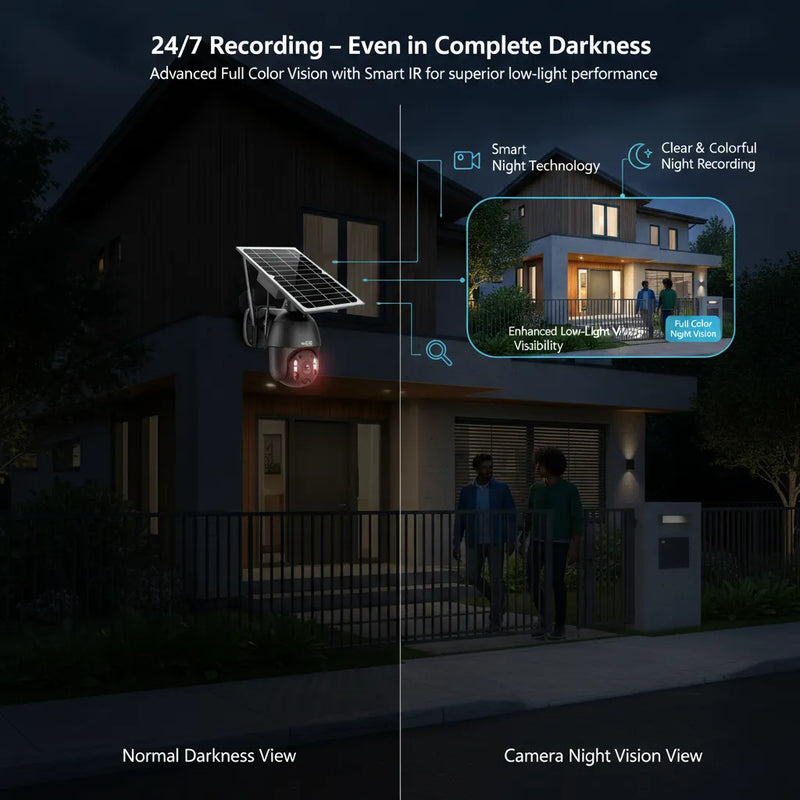 Solar Camera 4G HD PTZ – Smart Solar-Powered Outdoor Security with AI Detection & Night Vision