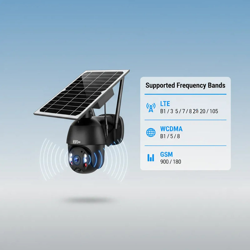 Solar Camera 4G HD PTZ – Smart Solar-Powered Outdoor Security with AI Detection & Night Vision