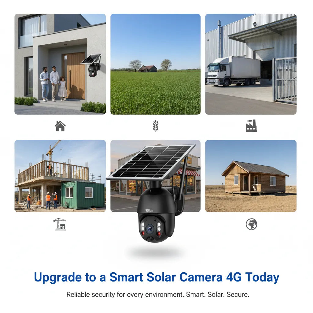 Solar Camera 4G HD PTZ – Smart Solar-Powered Outdoor Security with AI Detection & Night Vision