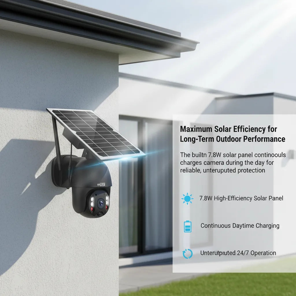 Solar Camera 4G HD PTZ – Smart Solar-Powered Outdoor Security with AI Detection & Night Vision