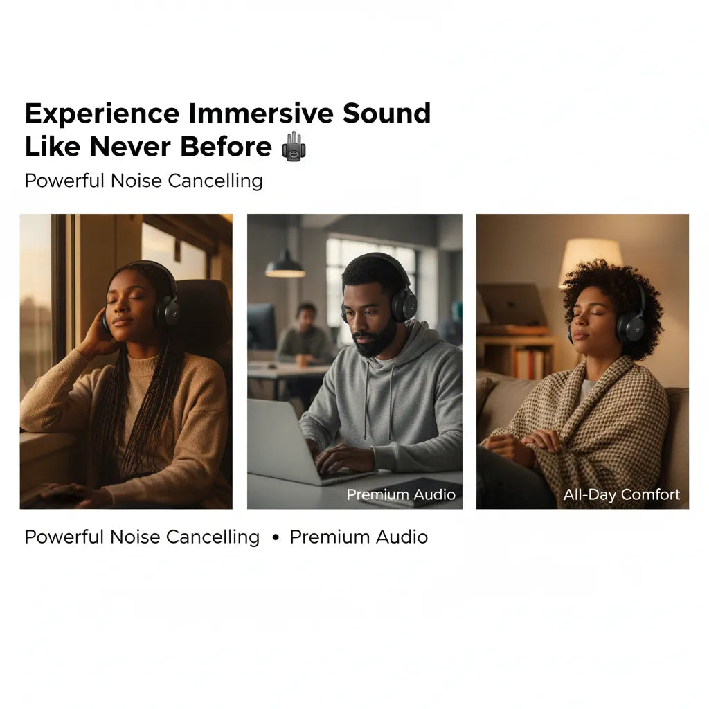 🎧 Soundcore Space One – Silence the World, Dive Into Pure High-Resolution Sound with 2X Stronger Noise Cancelling, 40 Hours Playtime, and All-Day Comfort Designed for Your Lifestyle 🔥