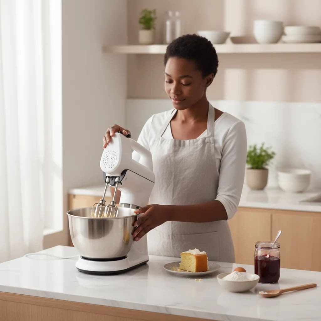 DSP Stand Mixer 300W Professional Kitchen Mixer – 4L Stainless Steel Bowl, 5 Speeds & Turbo Mode