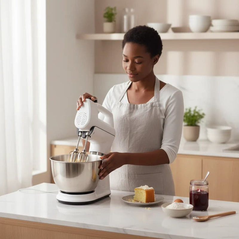 DSP Stand Mixer 300W Professional Kitchen Mixer – 4L Stainless Steel Bowl, 5 Speeds & Turbo Mode