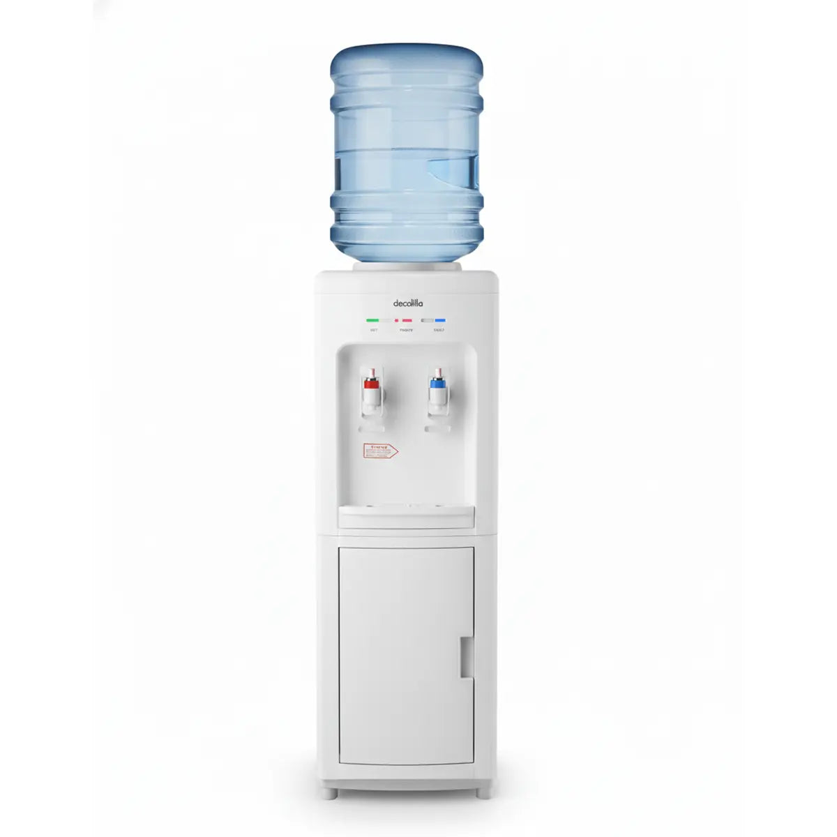 Floor-Standing Water Dispenser | Hot & Cold – Bottom Storage Cabinet – Elegant White Finish