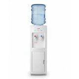 Floor-Standing Water Dispenser | Hot & Cold – Bottom Storage Cabinet – Elegant White Finish