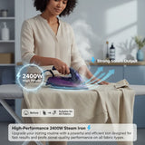 Steam Iron 2400W⚡ – High-Powered Steam💨 Technology for Smooth, Wrinkle-Free Results in Seconds