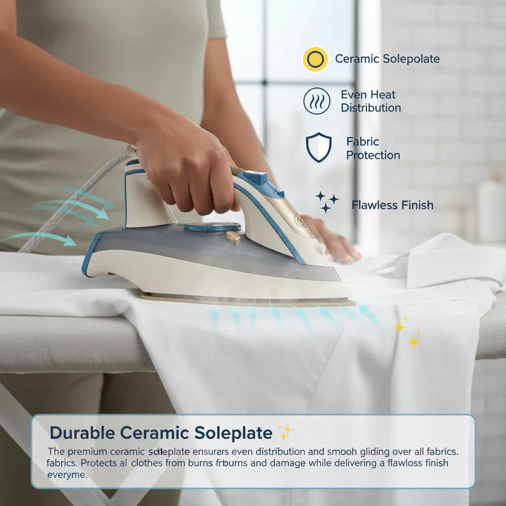 Steam Iron 2400W⚡ – High-Powered Steam💨 Technology for Smooth, Wrinkle-Free Results in Seconds