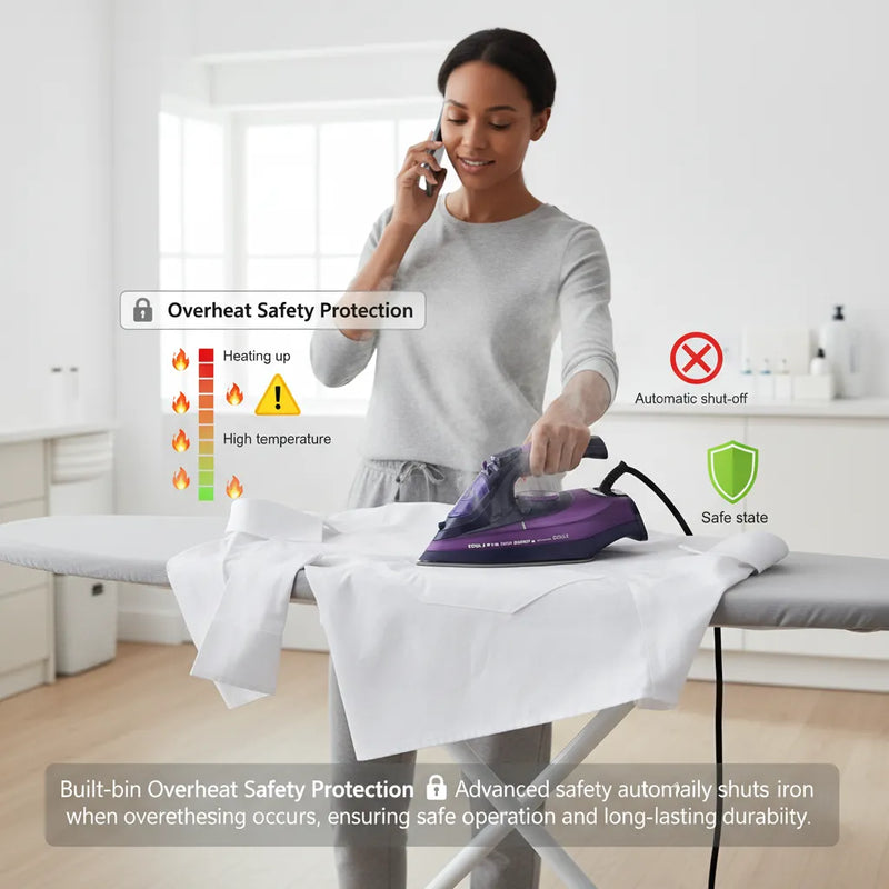 Steam Iron 2400W⚡ – High-Powered Steam💨 Technology for Smooth, Wrinkle-Free Results in Seconds