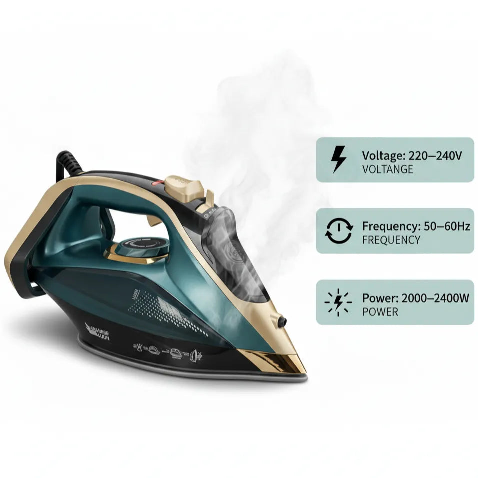 German plus 2400w steam iron – Powerful, Efficient & Safe Ironing for Perfect Clothes