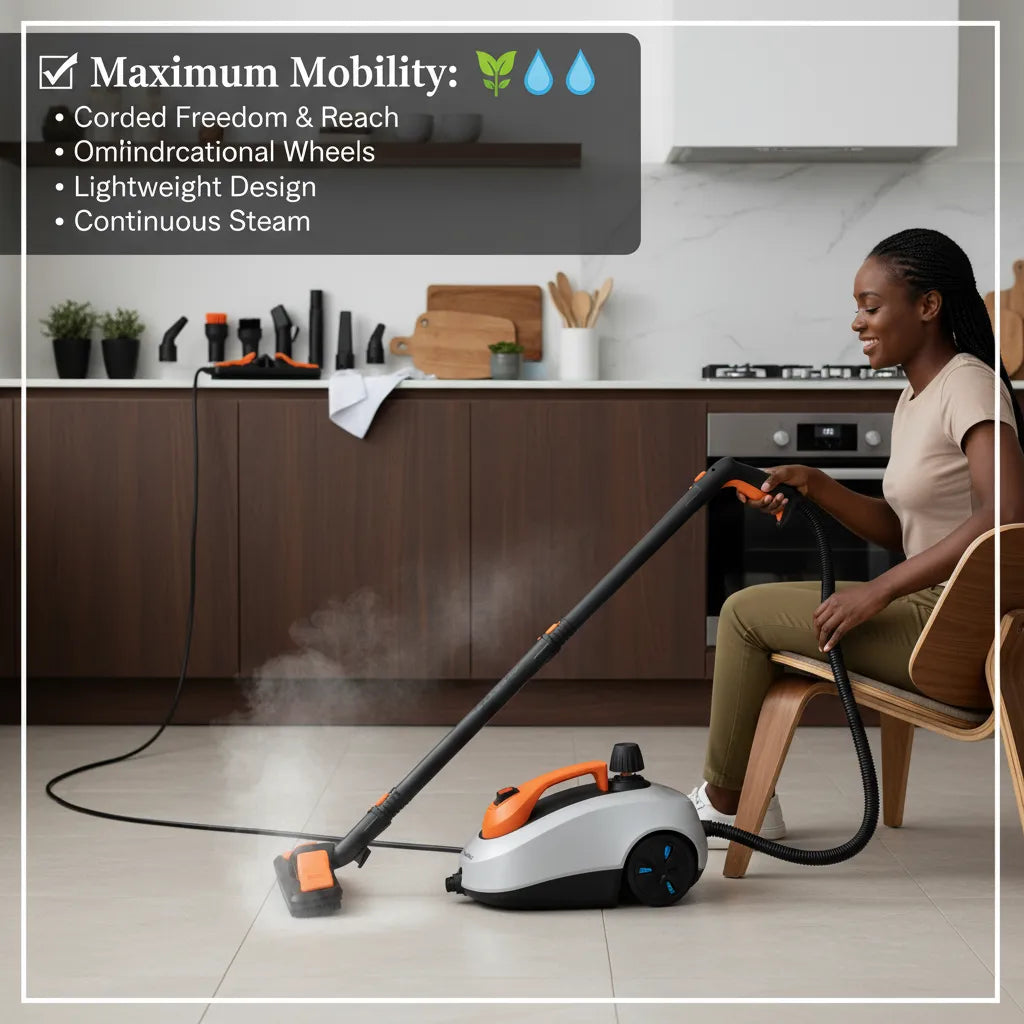 Decakila 1800W Steam Cleaner: Powerful 5-Bar Sanitization & Chemical-Free Cleaning ✨