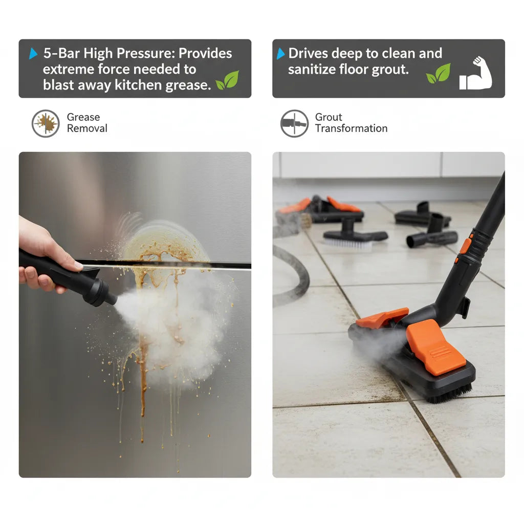 Decakila 1800W Steam Cleaner: Powerful 5-Bar Sanitization & Chemical-Free Cleaning ✨