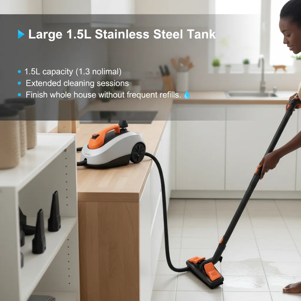 Decakila 1800W Steam Cleaner: Powerful 5-Bar Sanitization & Chemical-Free Cleaning ✨