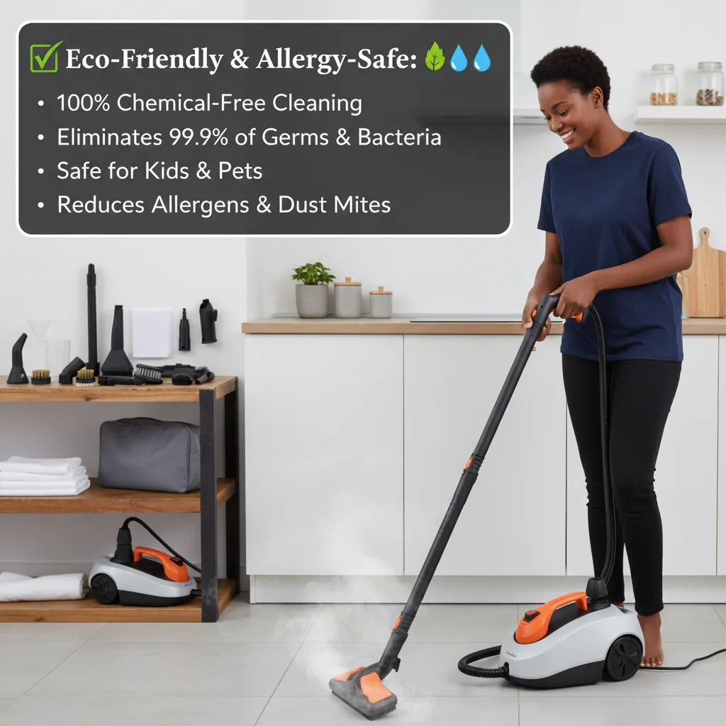 Decakila 1800W Steam Cleaner: Powerful 5-Bar Sanitization & Chemical-Free Cleaning ✨