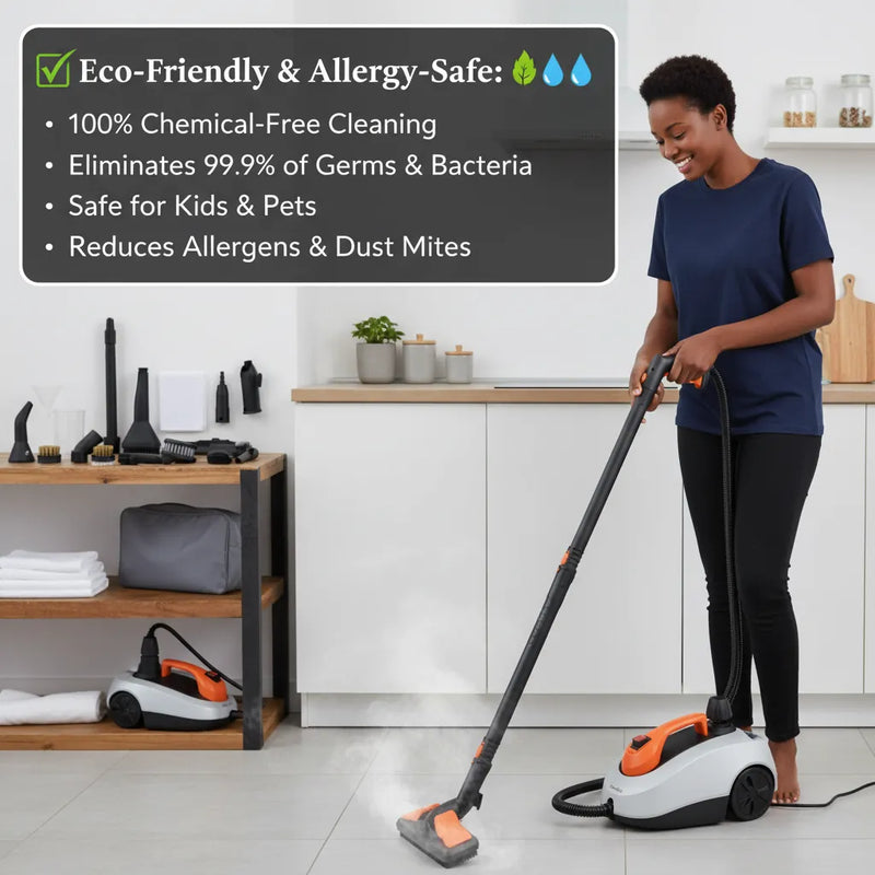 Decakila 1800W Steam Cleaner: Powerful 5-Bar Sanitization & Chemical-Free Cleaning ✨