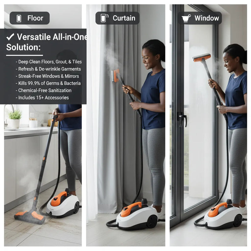 Decakila 1800W Steam Cleaner: Powerful 5-Bar Sanitization & Chemical-Free Cleaning ✨