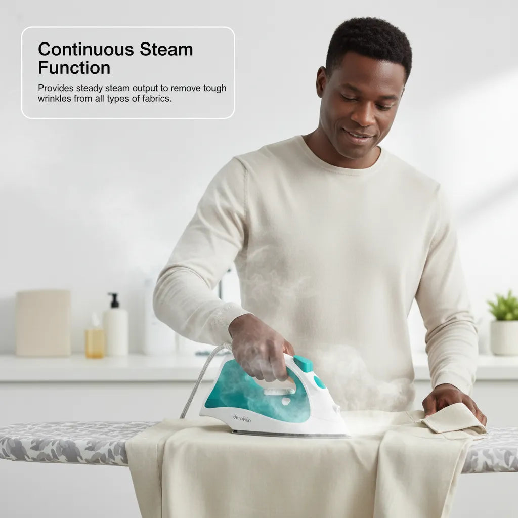 Decakela 1400W Steam Iron – Fast Heating & Powerful Steam Performance