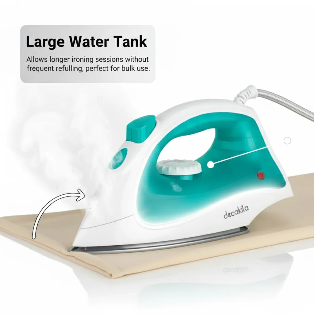 Decakela 1400W Steam Iron – Fast Heating & Powerful Steam Performance