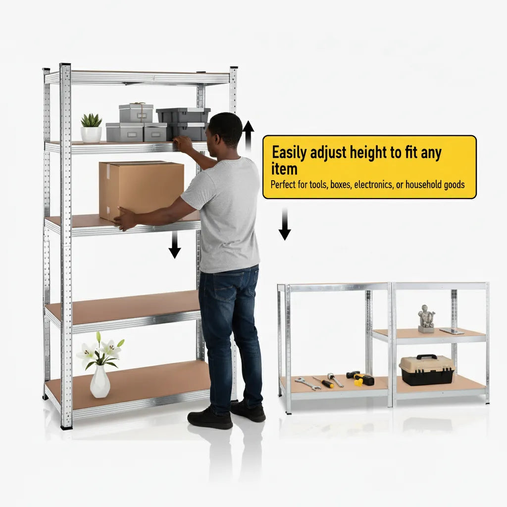 💪 Transform Your Space – WADFOW Adjustable Storage Shelves (5 Shelves)