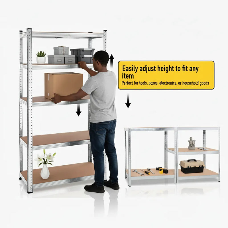 💪 Transform Your Space – WADFOW Adjustable Storage Shelves (5 Shelves)