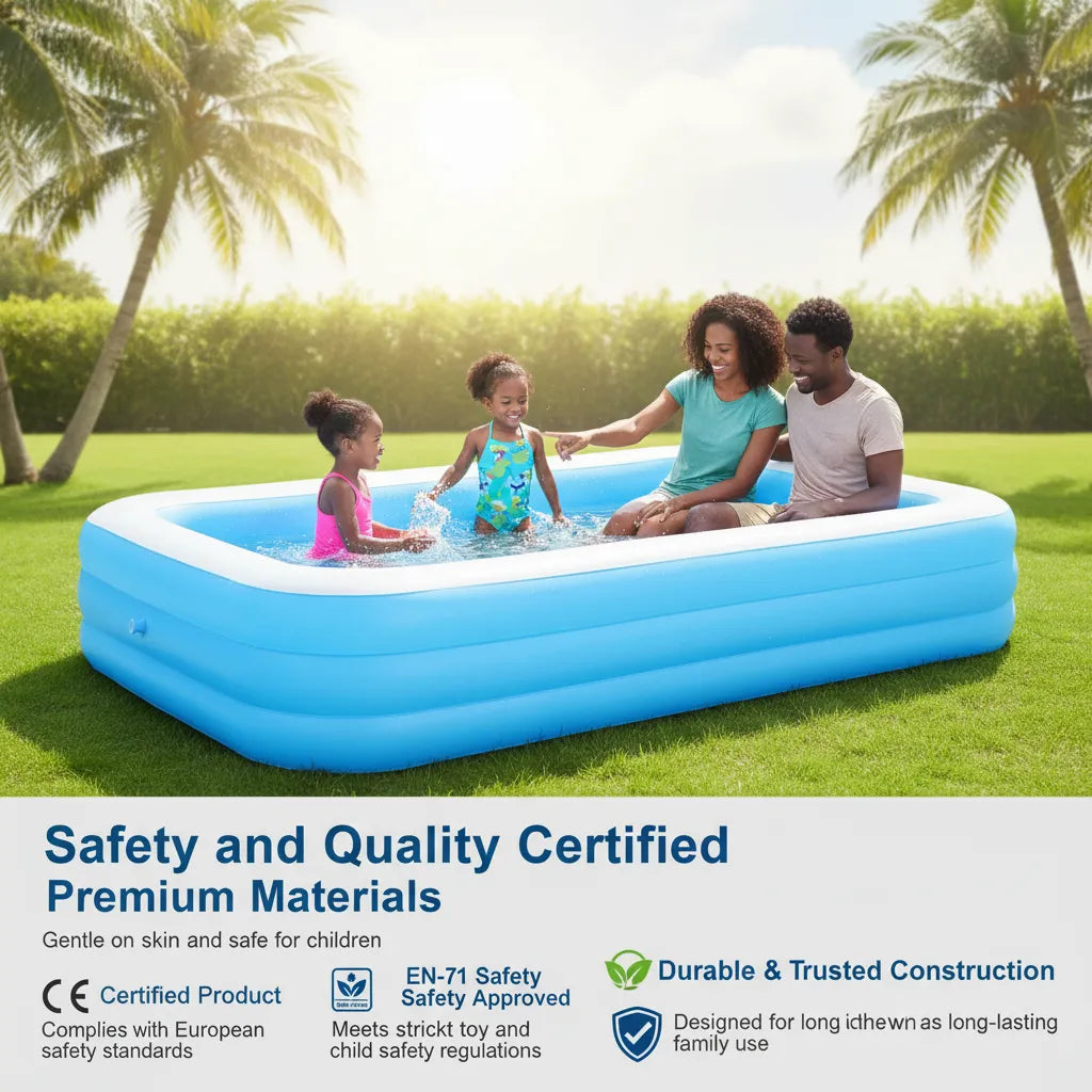 Bring the Beach Home: HELI Swim Centre 210cm Family Pool – The Ultimate Summer Escape
