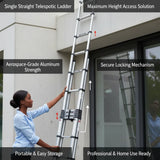 Telescopic Foldable Ladder – 12.5ft Aluminium Extendable Ladder for Multi-Purpose Use