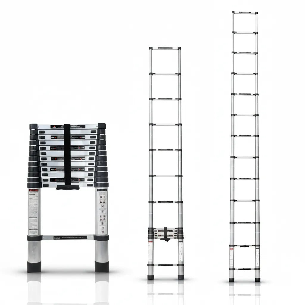Telescopic Foldable Ladder – 12.5ft Aluminium Extendable Ladder for Multi-Purpose Use