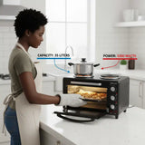 🔥SOKANY 35L Toaster Oven with Dual Hot Plates – 3200W | 2-in-1 Oven & Stove for Fast Heating & Even Cooking