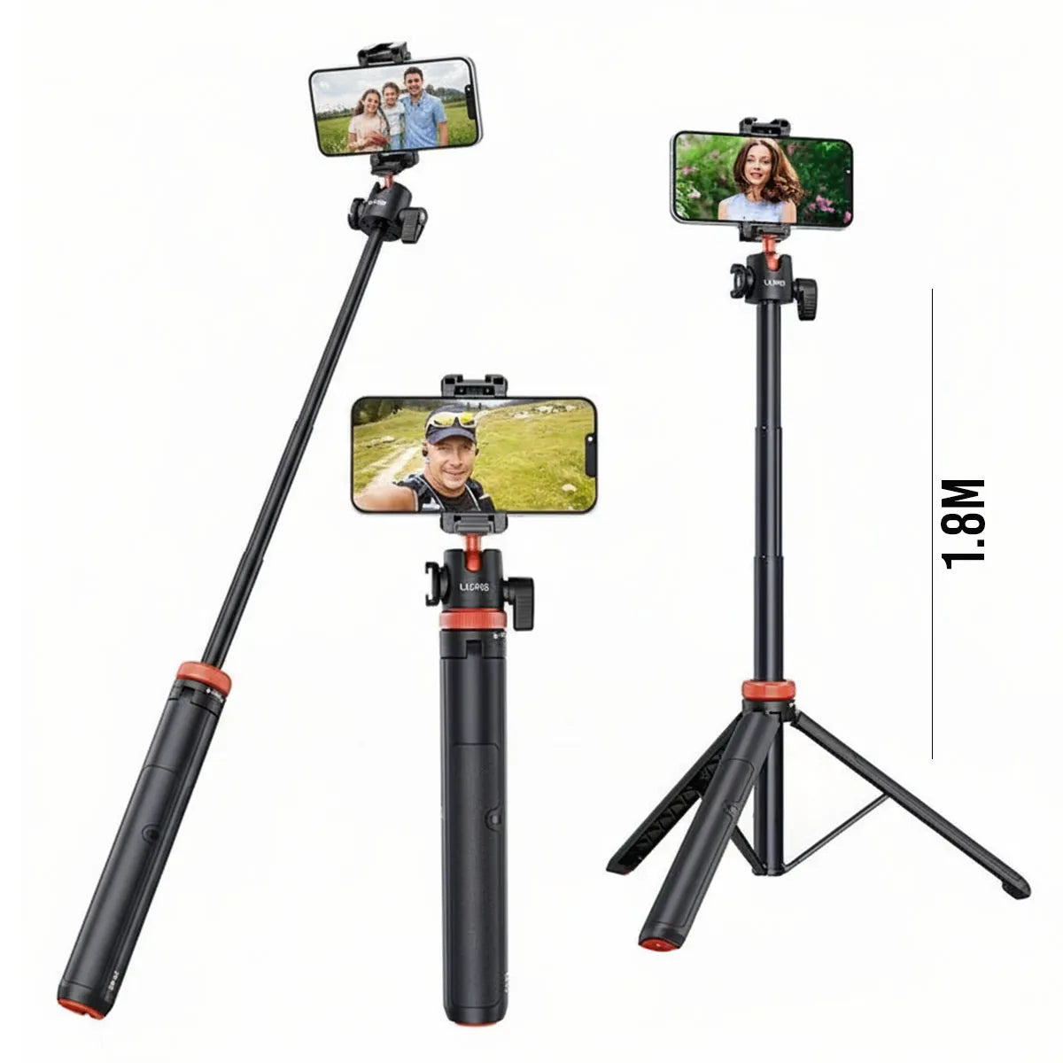 Creator Pro Gimbal 1.8m Selfie Stick, Tracking Tripod with Smart Tracking, LED Fill Light & Detachable Remote