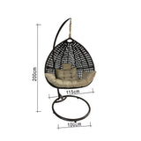 Medium Rattan Swing for Gardens and Balconies – Suitable for Adults and Children.