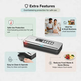 Vacuum Sealer 110W Keep Your Food Fresh Up to 5X Longer with RAF  – Powerful, Fast & Easy to Use