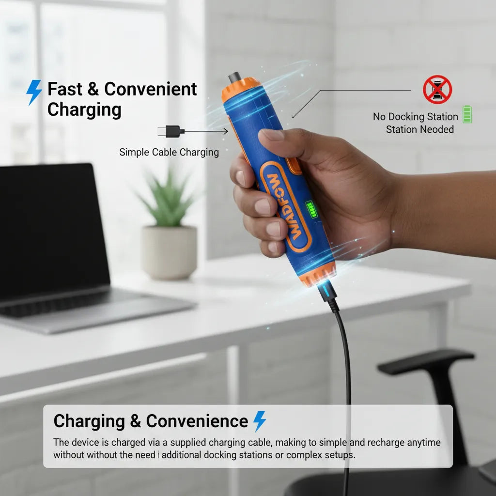 👉 WADFOW Cordless Screwdriver – Compact 4V Power Tool for Home & DIY Projects