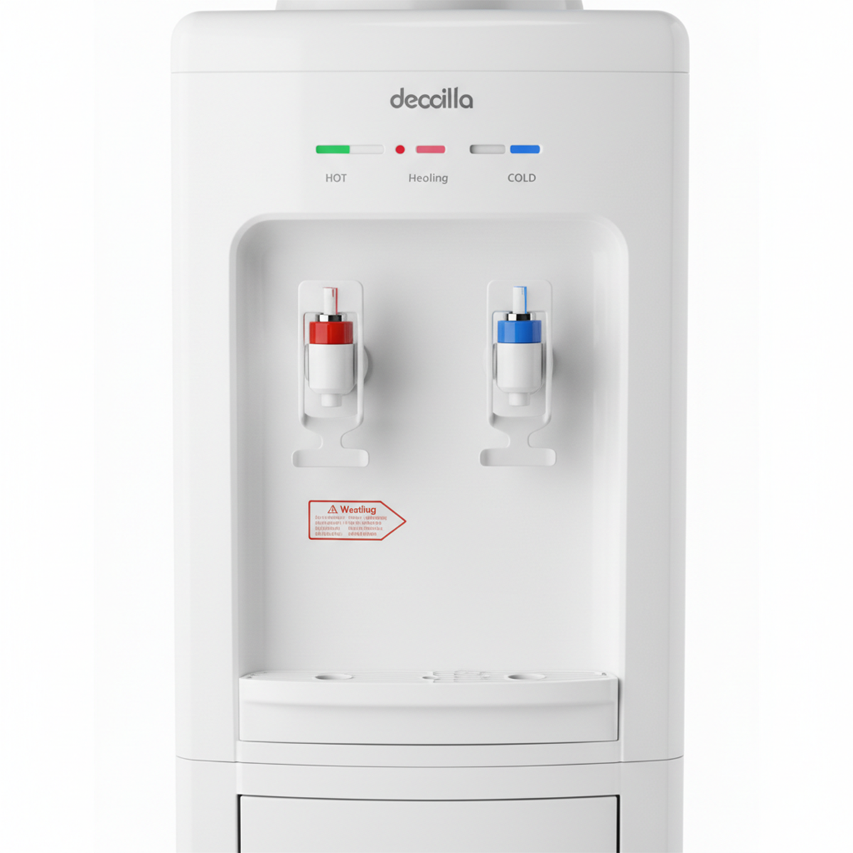 Floor-Standing Water Dispenser | Hot & Cold – Bottom Storage Cabinet – Elegant White Finish
