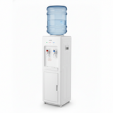 Floor-Standing Water Dispenser | Hot & Cold – Bottom Storage Cabinet – Elegant White Finish