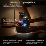 7.5" Desktop Relaxation Water Fountain - 3-Tier Indoor Zen Waterfall with LED Lights