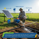 Wadfow 0.5HP 48V 400W Solar Water Pump – High Performance Off-Grid Irrigation Water Pump for Rural Use
