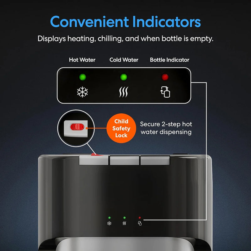 Floor Standing Water Dispenser With Refrigerator | Hot & Cold Water | Energy-Efficient Cooling System