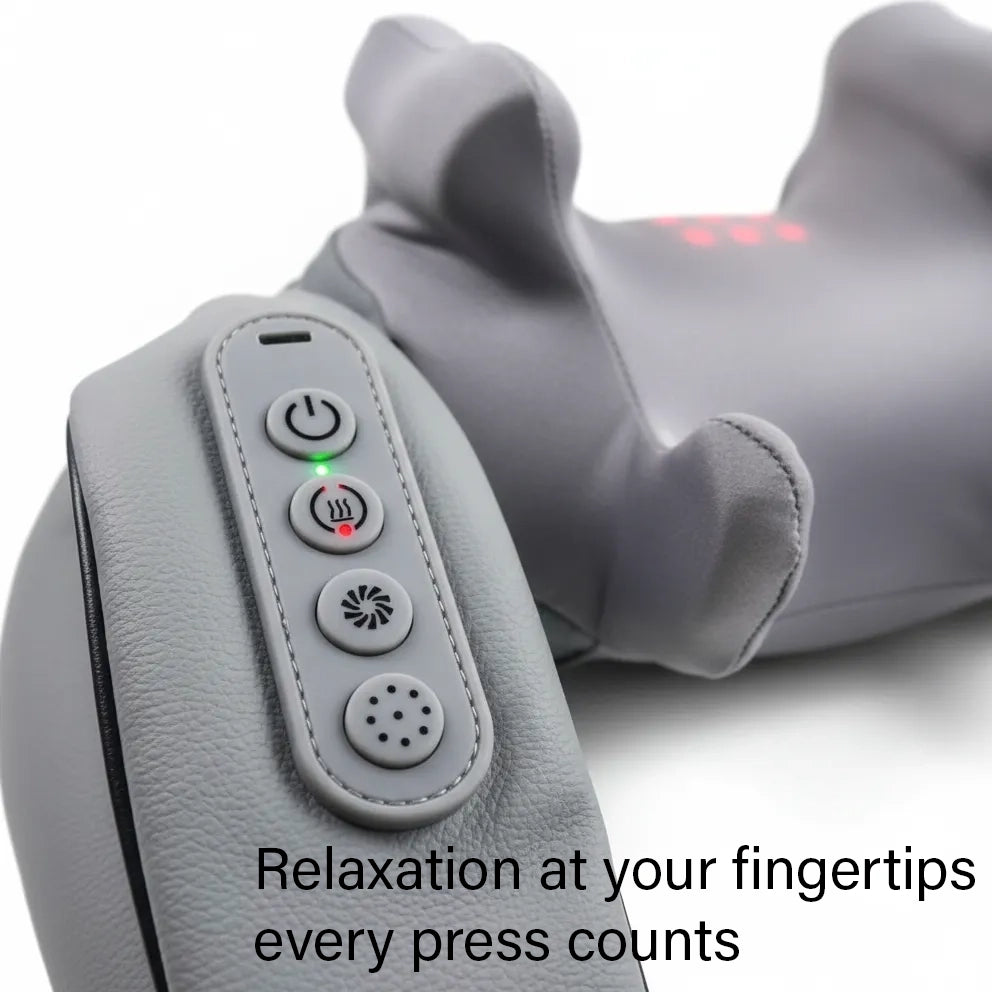 Evimki Wireless Shoulder & Neck Massager with Heat – 5D Deep Kneading Relaxation