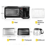 Silver Crest 3-in-1 Breakfast Maker – Toaster Oven, Coffee Maker & Griddle Combo