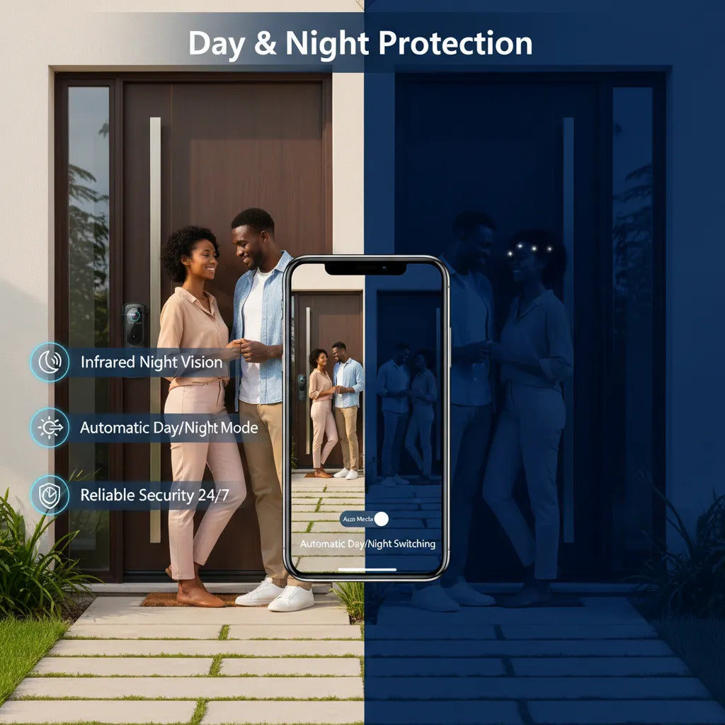 Wireless HD Video Doorbell 1080P – Smart WiFi Security with Motion Detection & Two-Way Audio📱🔒