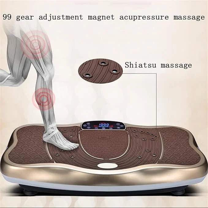 Shiatsu Vibration Plate Foot Massager – 99 Speed, Acupressure, Music Mode & Remote Control