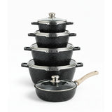 LEFON 10PCS Granite Cookware Set – Nonstick, Durable & Elegant Kitchen Essential
