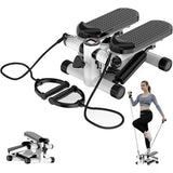 Mini Stepper Machine with Resistance Bands – Home Fitness Workout Stepper with LCD Monitor