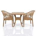 Net Chair Set 2 premium net-pattern chairs Stylish and Comfortable Seating and 1 Table with Unique Design