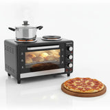 🔥SOKANY 35L Toaster Oven with Dual Hot Plates – 3200W | 2-in-1 Oven & Stove for Fast Heating & Even Cooking